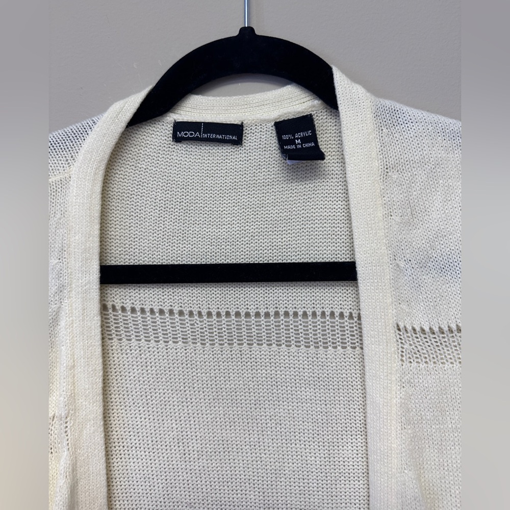 MODA International Cream Cardigan - Picture 3 of 4